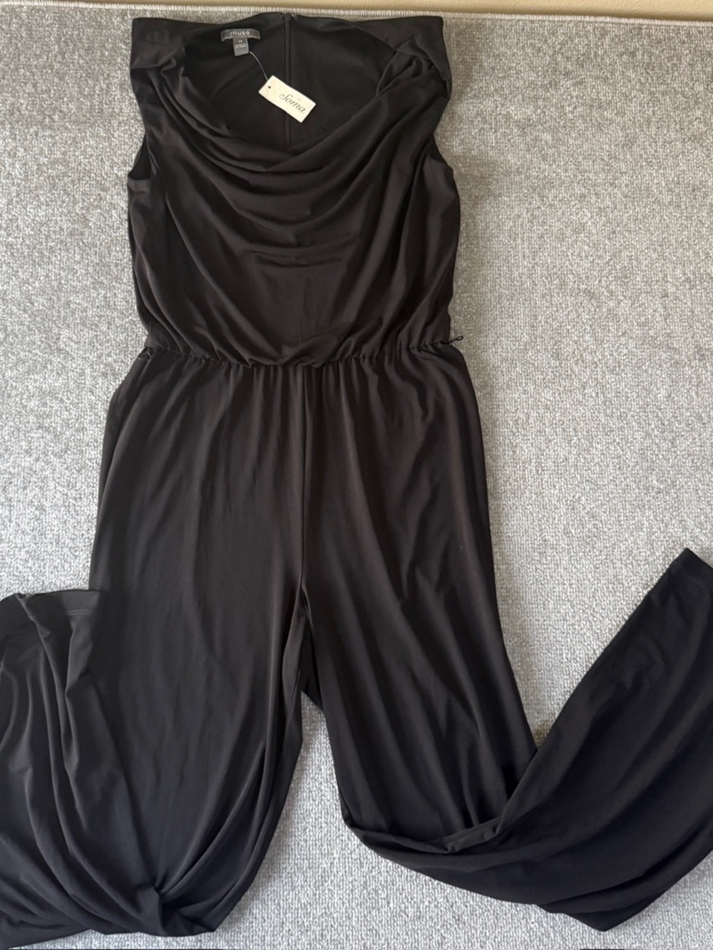 NWT Muse by Soma Black Sleeveless Jumpsuit Women's Size 10